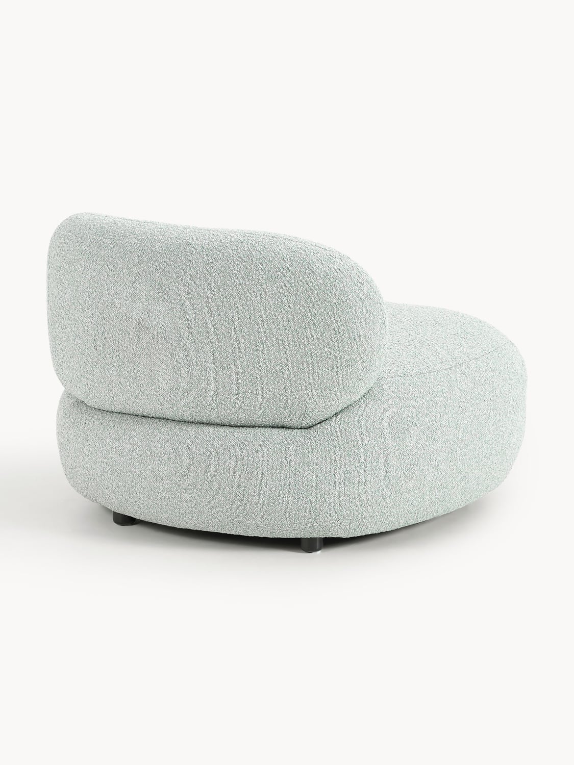 Alba Bouclé Lounge Chair — Light Grey