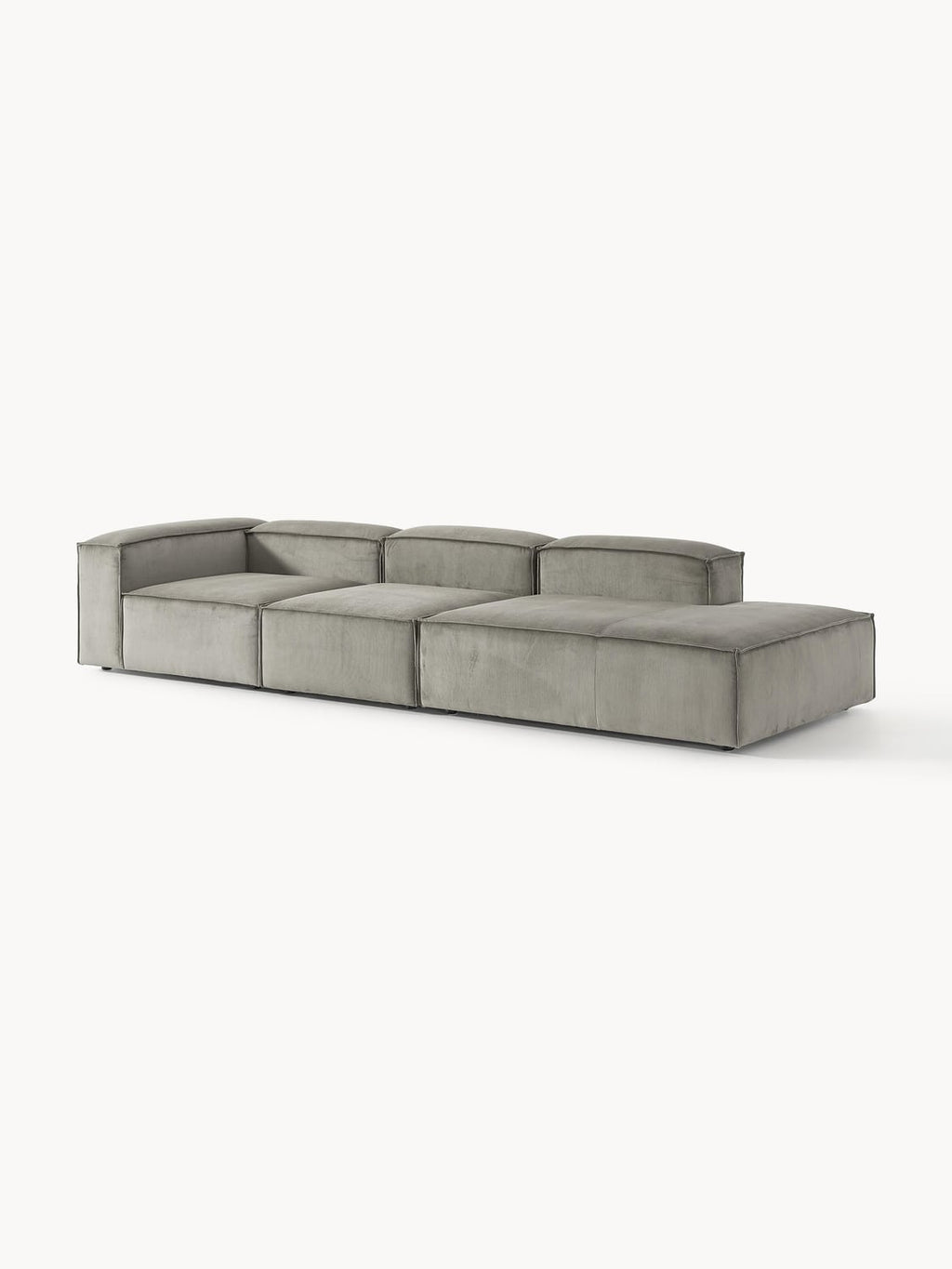 Lennon Modular XL Ottoman in Corduroy — Warm Grey