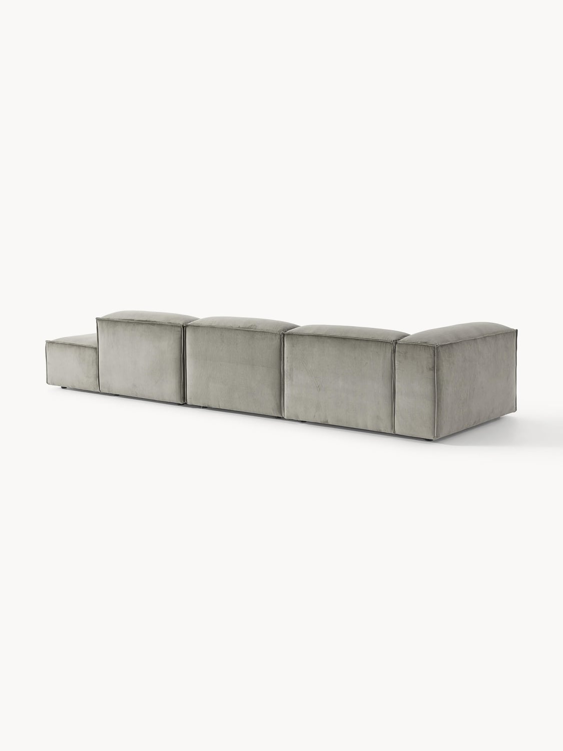 Lennon Modular XL Ottoman in Corduroy — Warm Grey