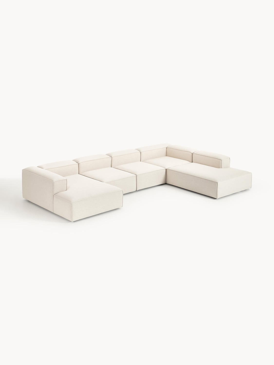 Lennon Modular XL Sofa in Linen Blend — Off-White