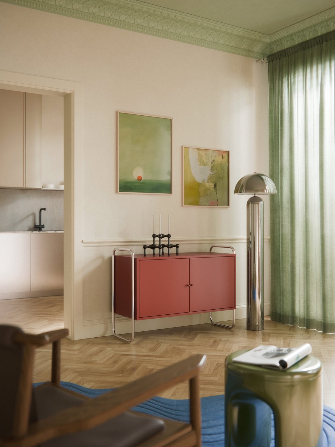 Robyn Metal-Sideboard — Cognac