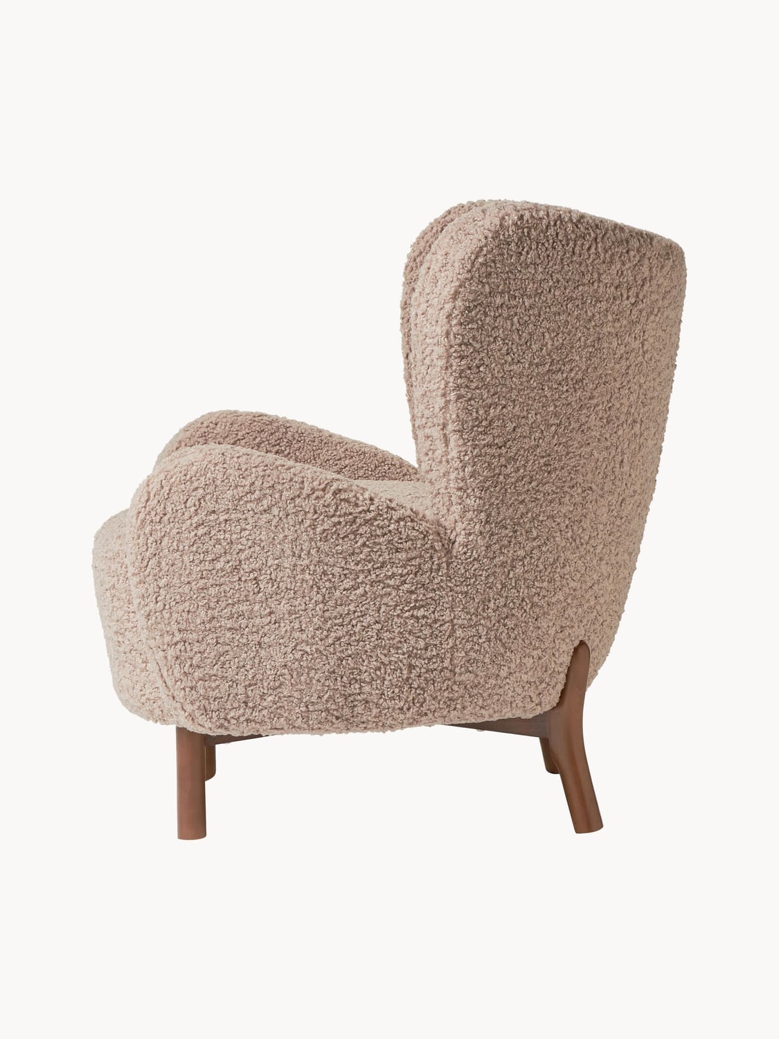 Kalia Teddy Wingback Chair — Taupe