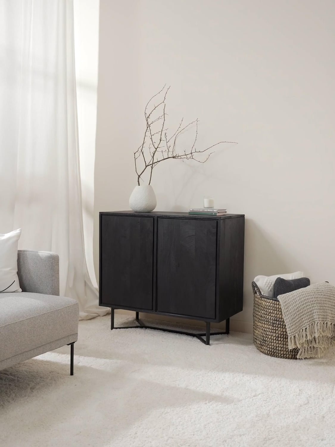 Luca Sideboard in Mango Wood — Graphite