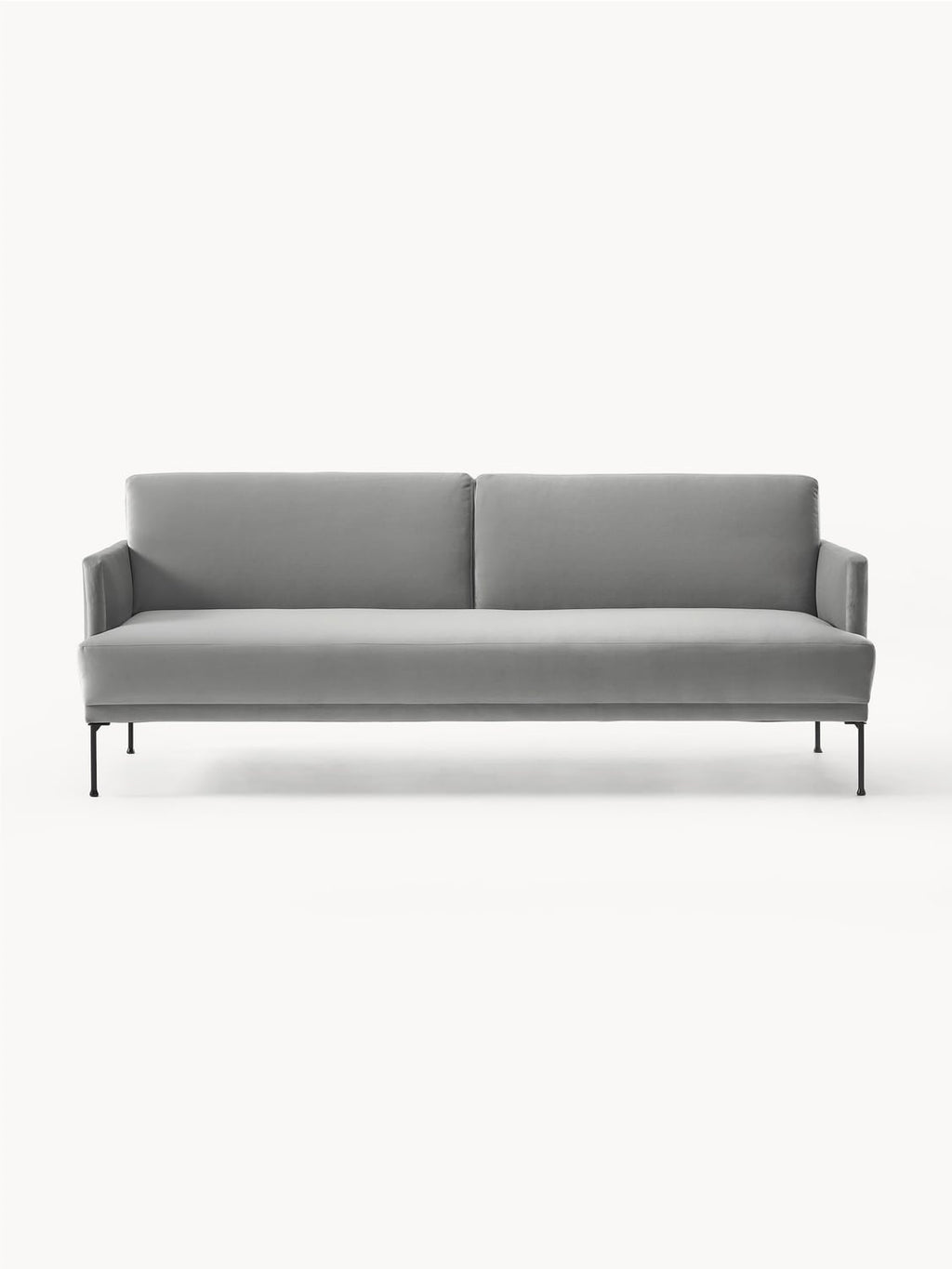 Fluente Velvet-Sofa Bed (3-seater) — Grey