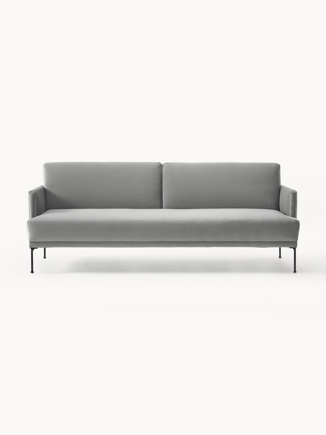 Fluente Velvet-Sofa Bed (3-seater) — Grey