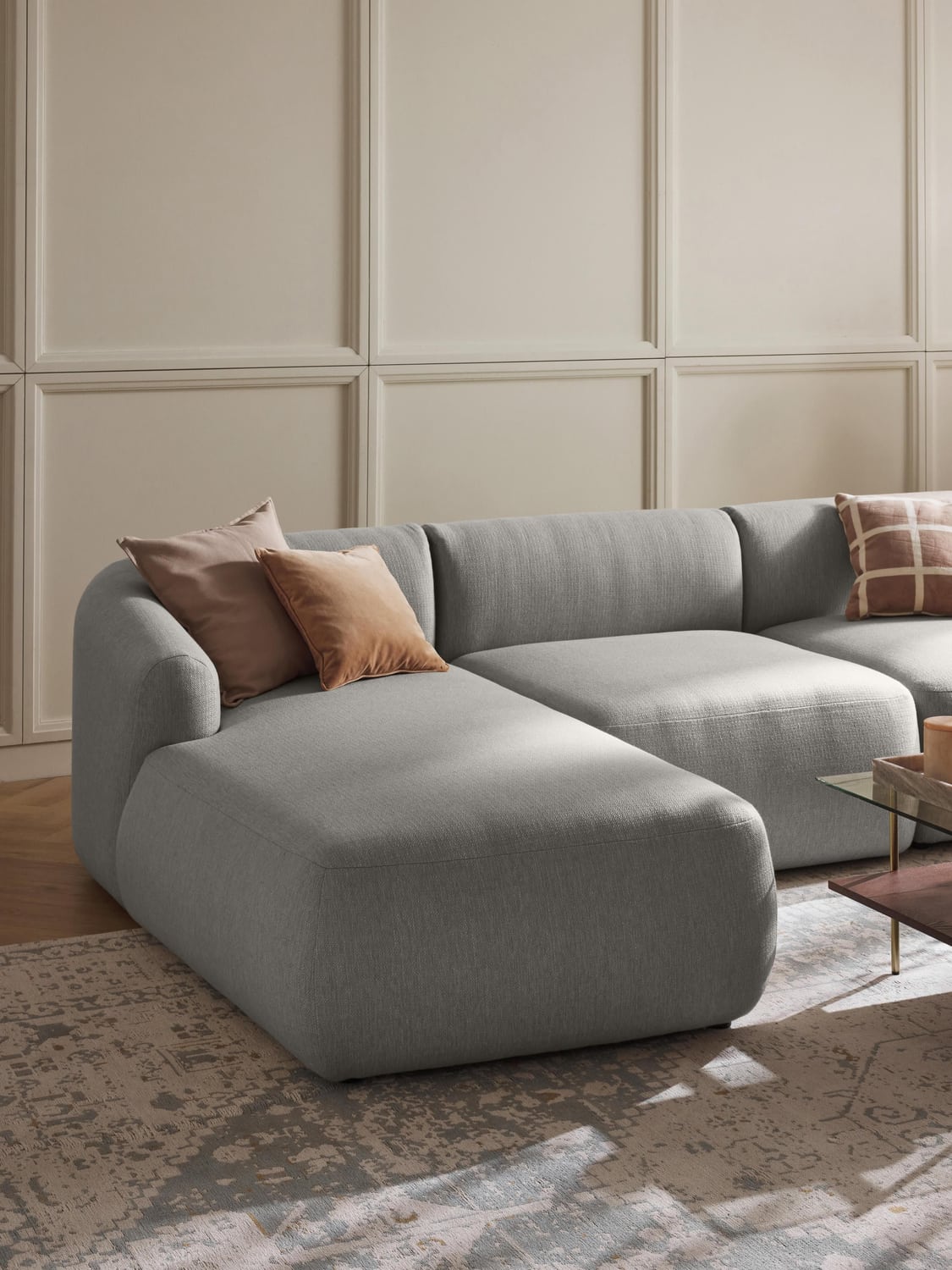Sofia Chaise-Corner Module — Grey