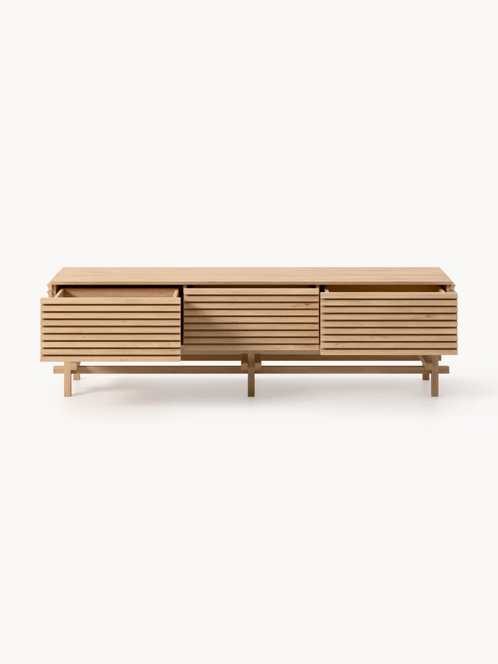 Pierce Small Lowboard in Oak — Taupe
