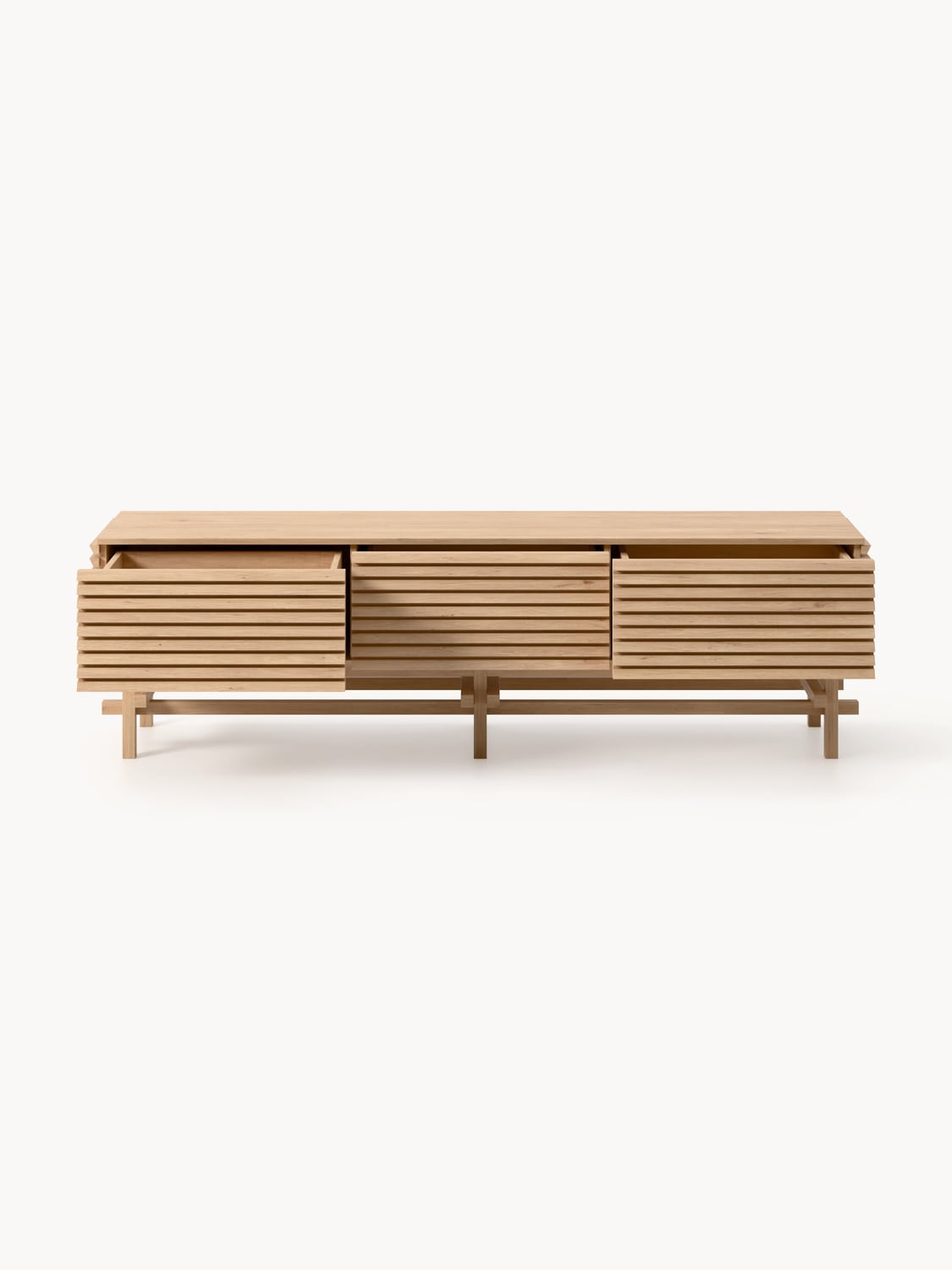 Pierce Small Lowboard in Oak — Taupe