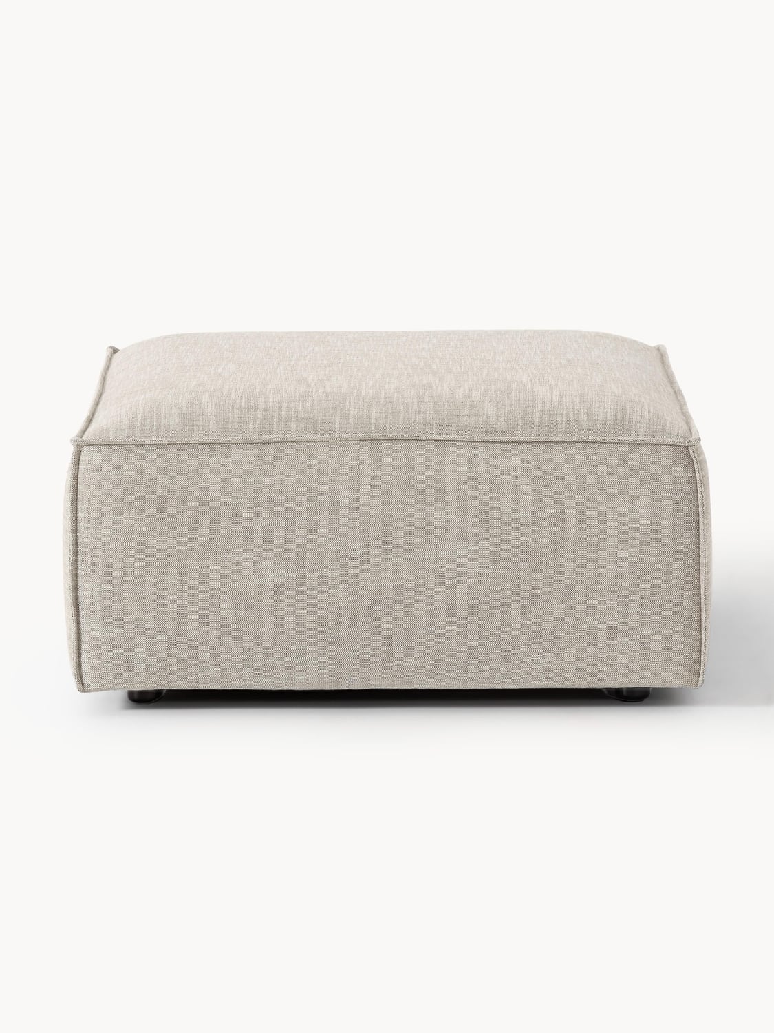Lennon Sofa Ottoman in Linen Blend — Oatmeal