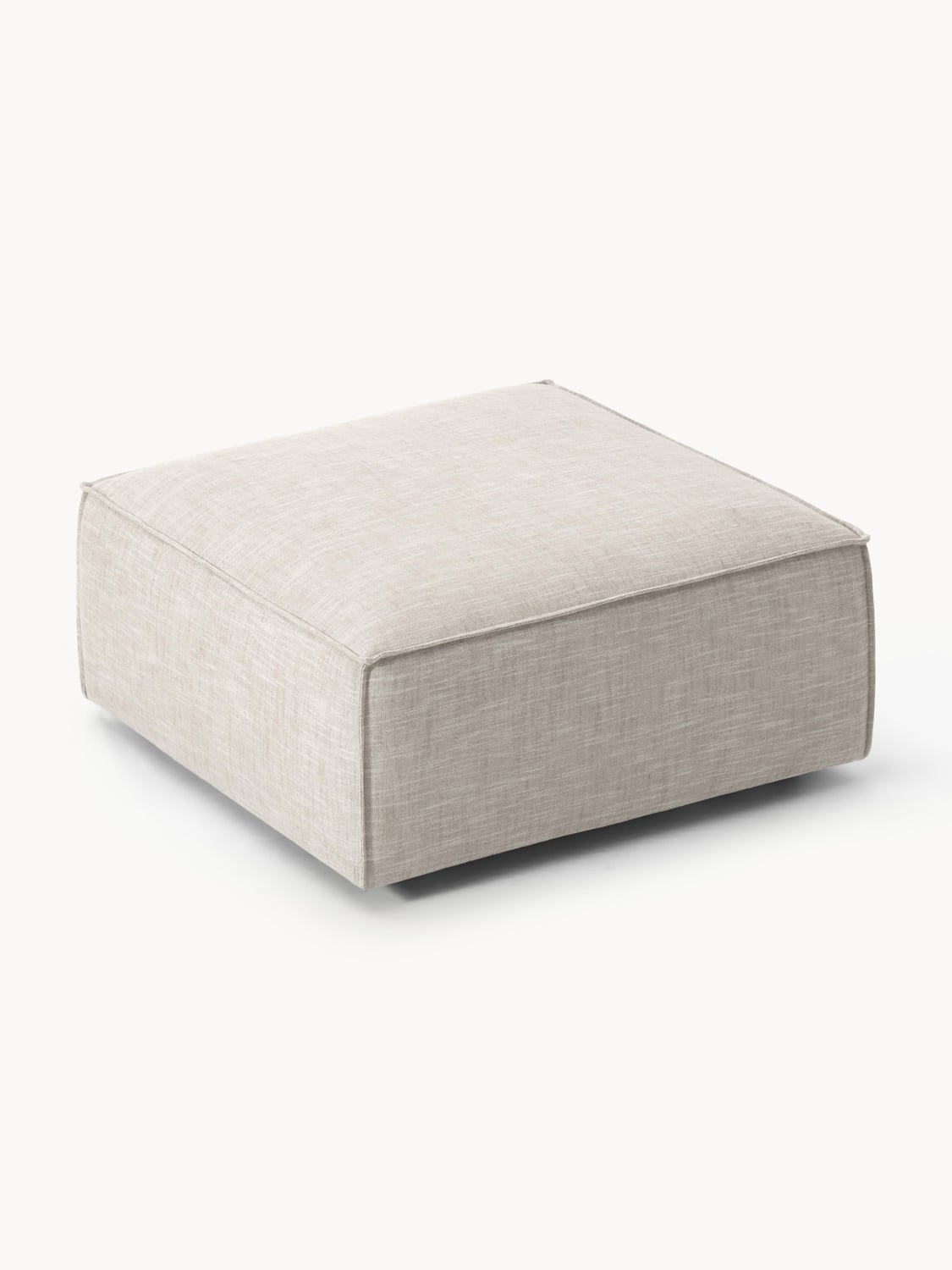 Lennon Sofa Ottoman in Linen Blend — Oatmeal