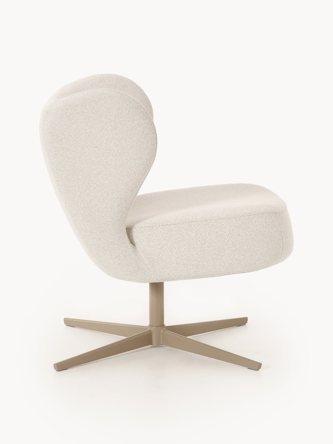 Ines Bouclé-Swivel Chair — Blush