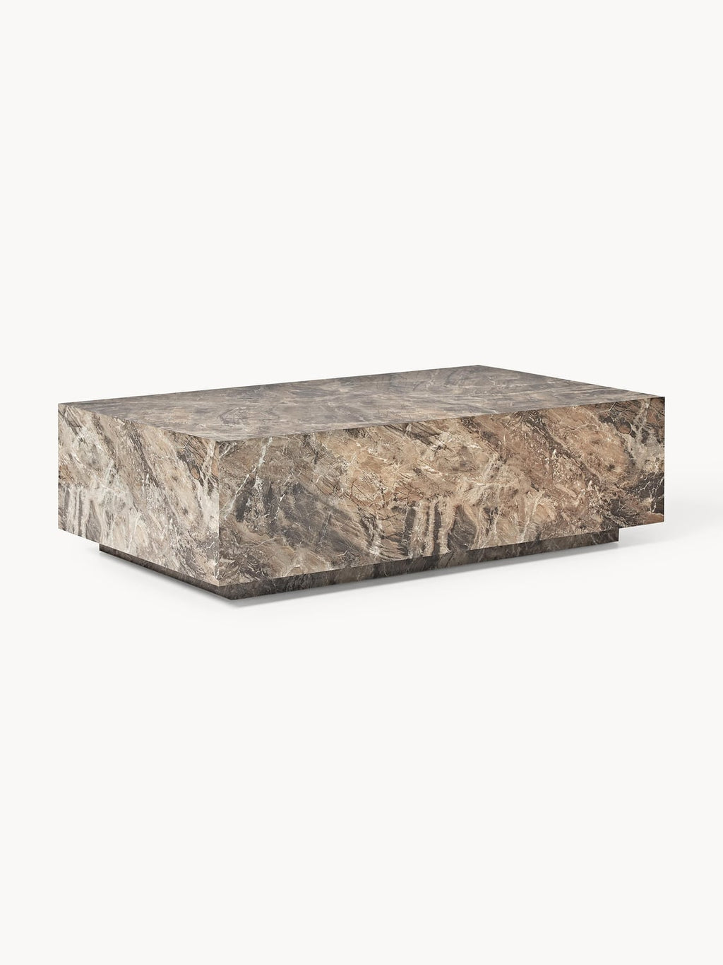 Lesley Coffee Table in Marble-Look — Taupe