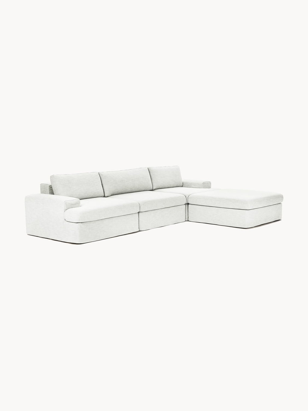 Russell Modular Sofa (4-seater) with Ottoman (left/right) — Off-White