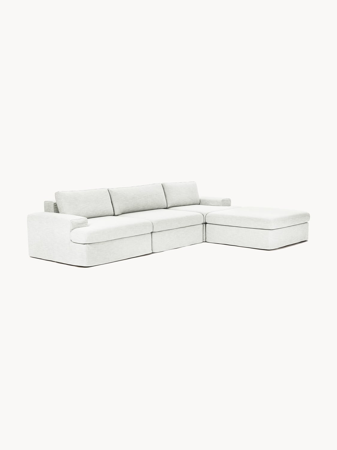 Russell Modular Sofa (4-seater) with Ottoman (left/right) — Off-White