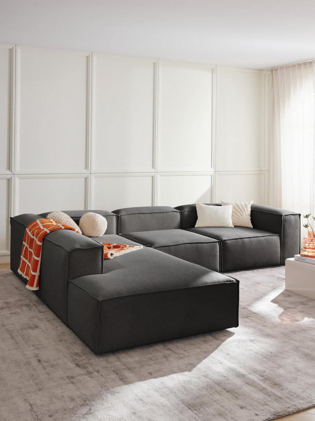 Lennon Modular XL Corner Sofa (4-seater) — Slate Grey