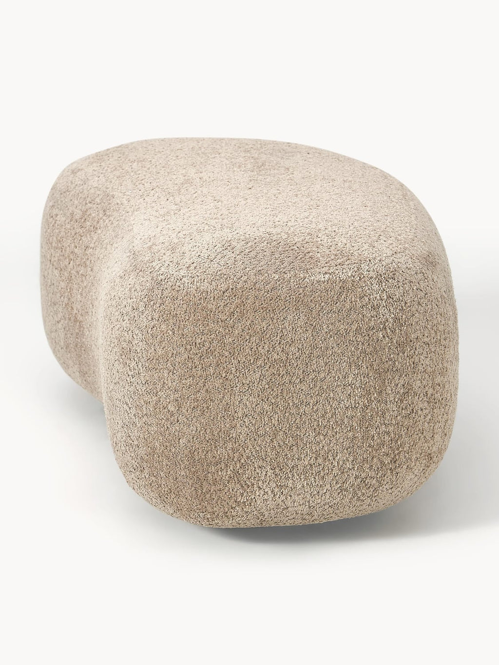 Alba XL-Ottoman in Teddy Bouclé — Warm Grey