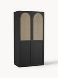 Jeanne Modular Hinged-Door Wardrobe, 100 cm Width, in various sizes — Anthracite