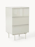 Elona Small Wood-Chest of Drawers — Light Grey