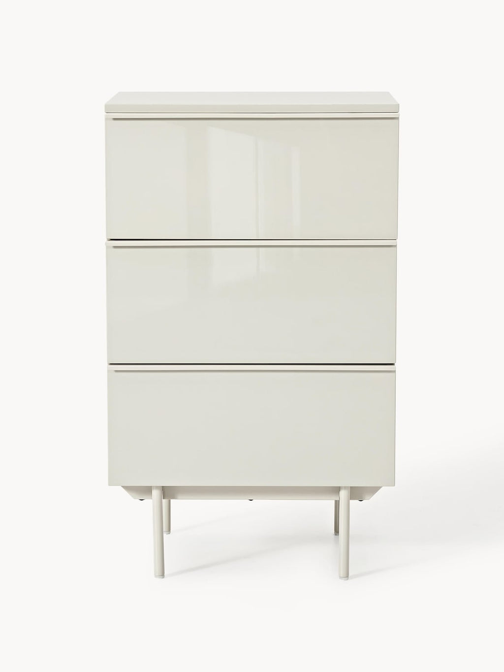 Elona Small Wood-Chest of Drawers — Light Grey