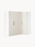 Simone Modular Corner Wardrobe, 215 cm Width, in various sizes — Off-White