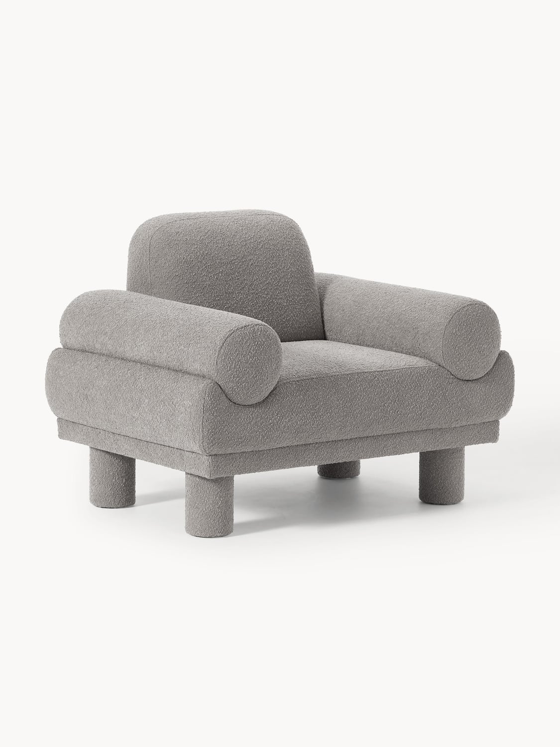 Lilo Bouclé Armchair — Grey