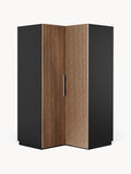 Simone Modular Corner Wardrobe, 115 cm Width — Brown