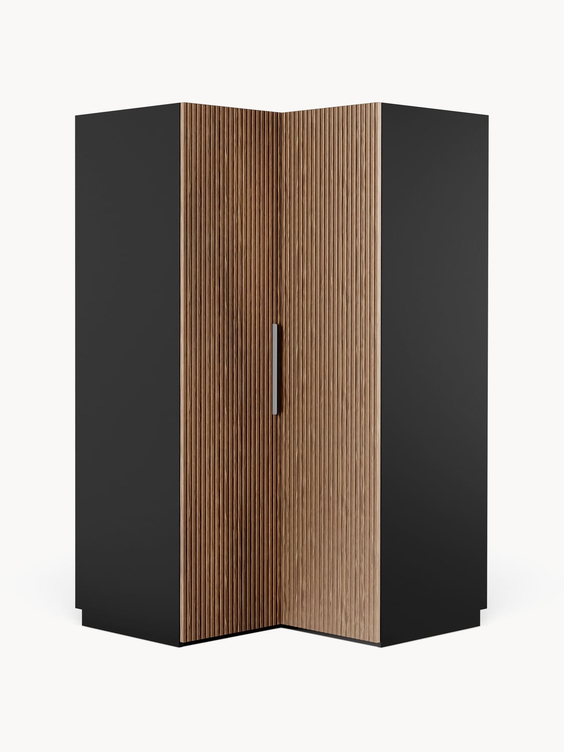 Simone Modular Corner Wardrobe, 115 cm Width — Brown