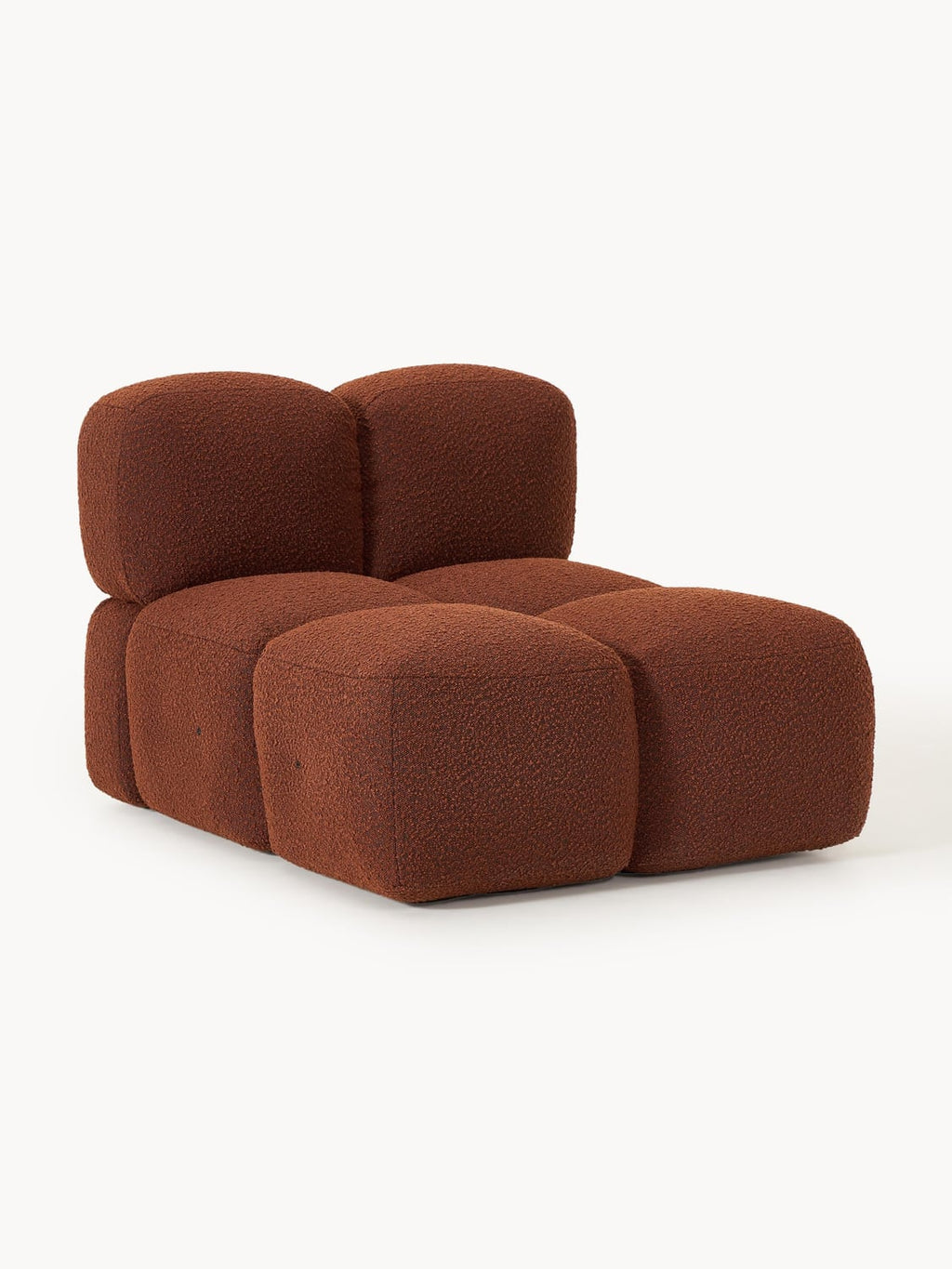 Tayla Middle Module in Bouclé — Burgundy