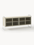 Robyn Metal-Sideboard with Glass-Front — Taupe