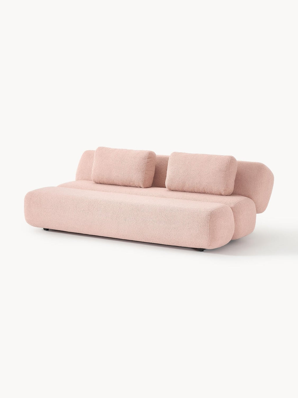 Caterpillar Teddy-Sofa Bed (3-seater) — Rose