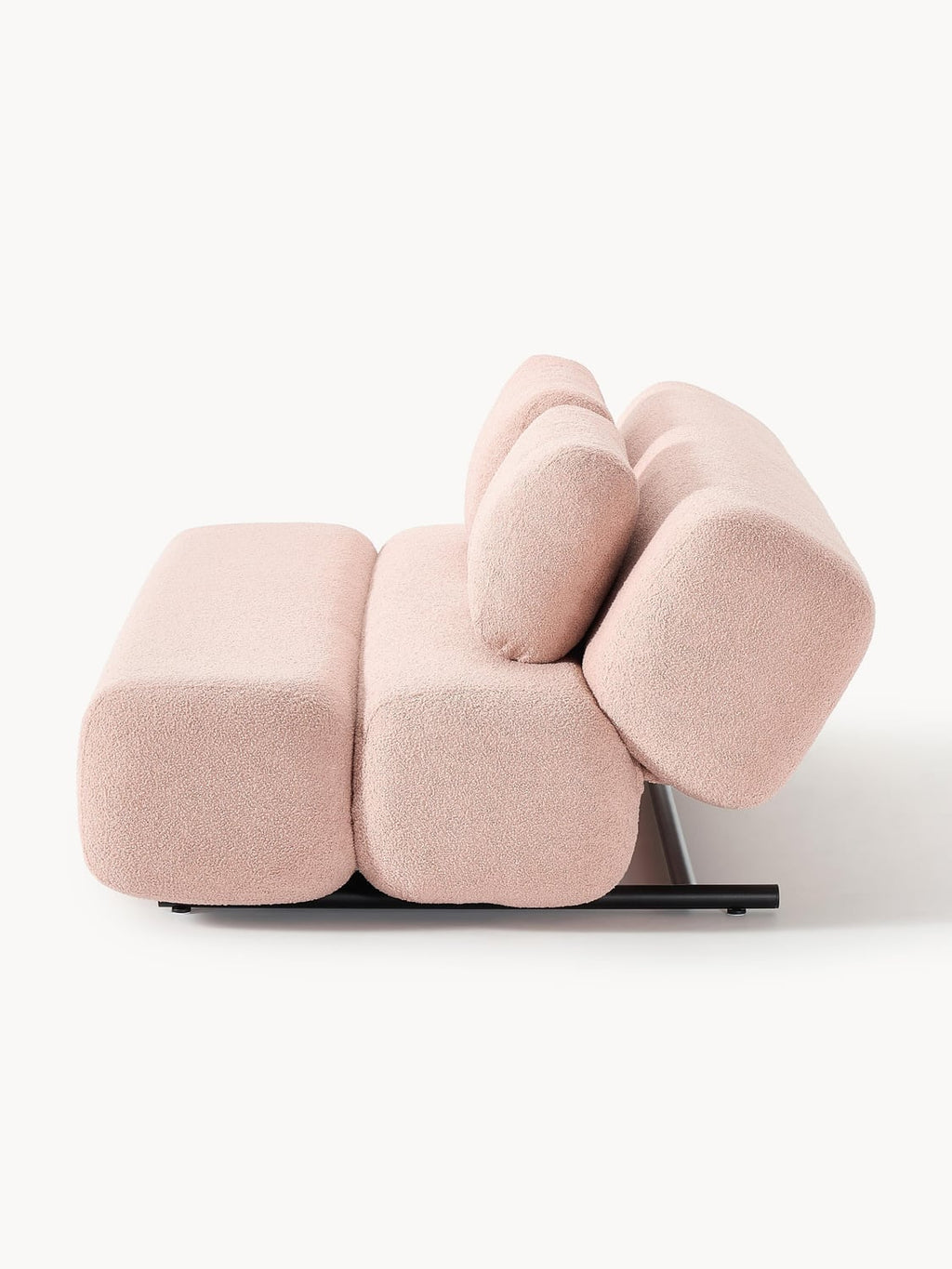 Caterpillar Teddy-Sofa Bed (3-seater) — Rose