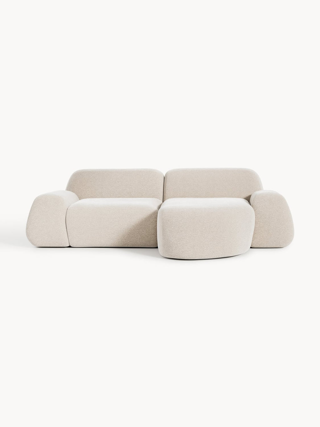 Wolke Modular Corner Sofa (3-seater) — Light Grey