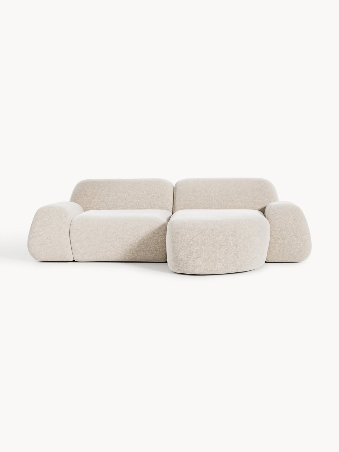 Wolke Modular Corner Sofa (3-seater) — Light Grey