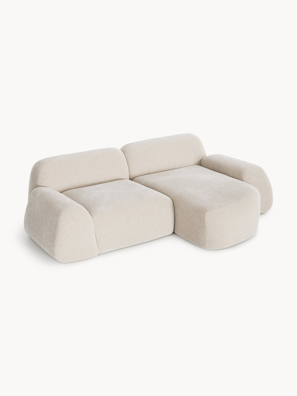 Wolke Modular Corner Sofa (3-seater) — Light Grey