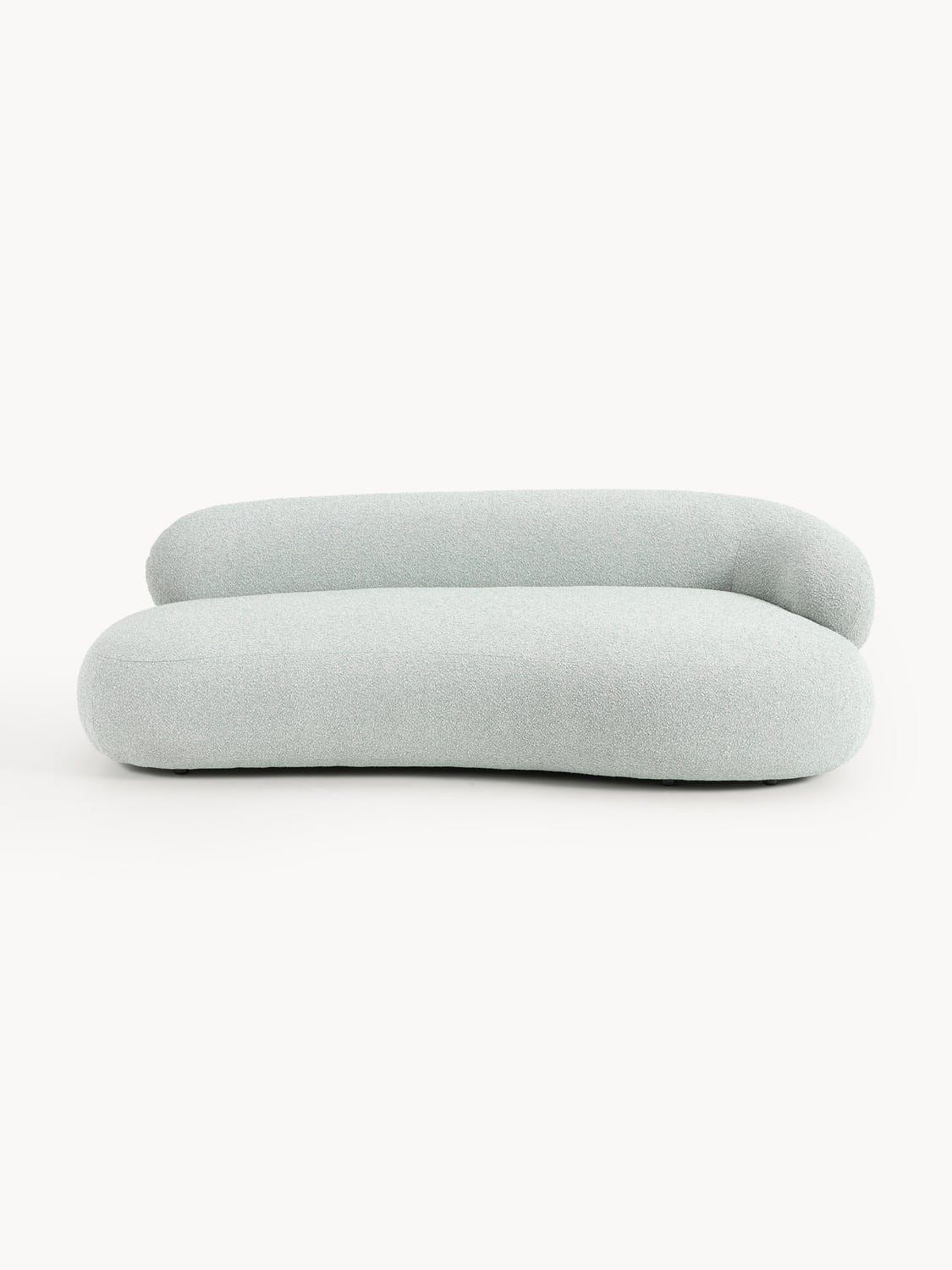 Alba Bouclé Sofa (3-seater) — Light Grey