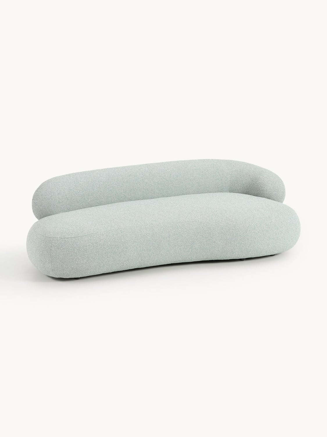 Alba Bouclé Sofa (3-seater) — Light Grey