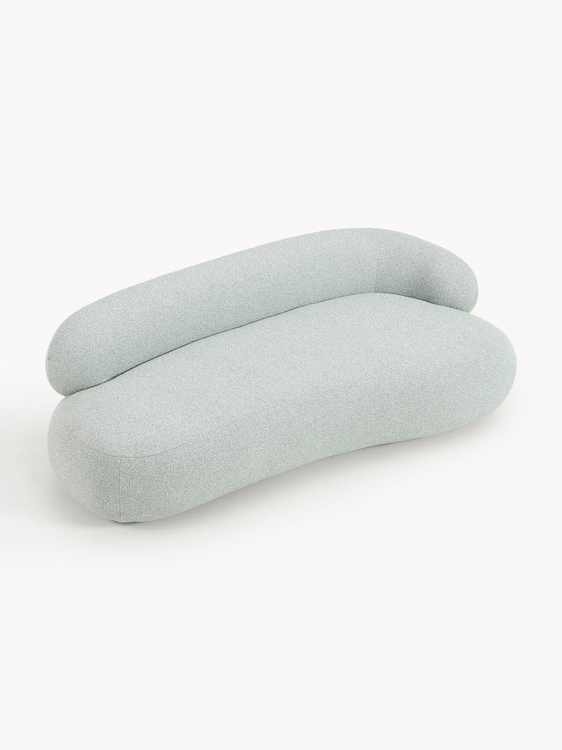 Alba Bouclé Sofa (3-seater) — Light Grey