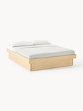 Sato Wooden Bed with Drawers — Blush