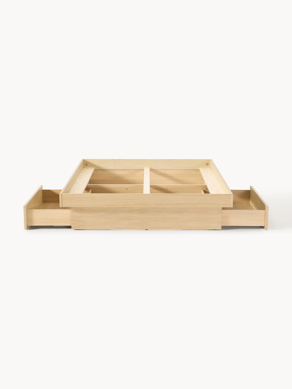 Sato Wooden Bed with Drawers — Blush