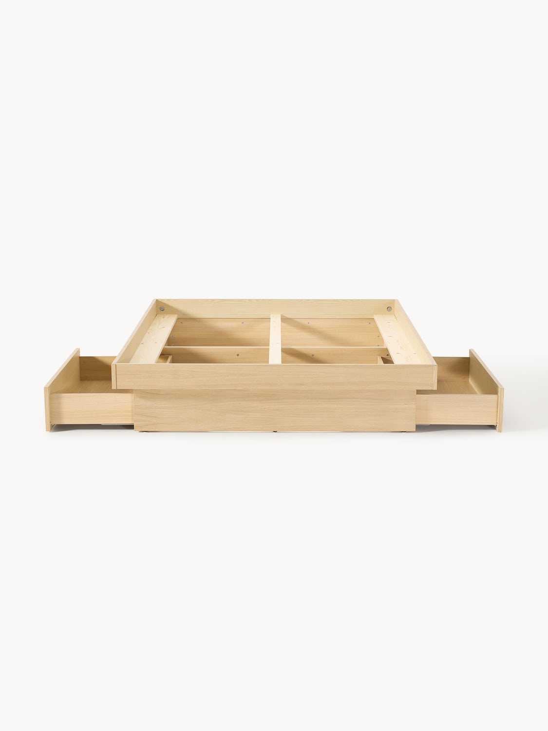 Sato Wooden Bed with Drawers — Blush