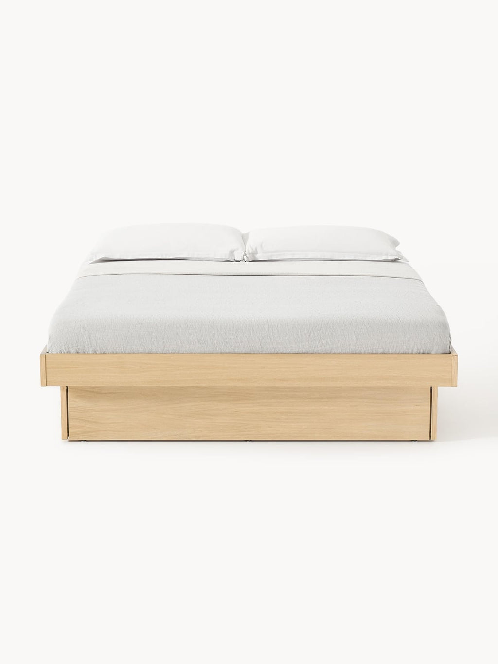 Sato Wooden Bed with Drawers — Blush