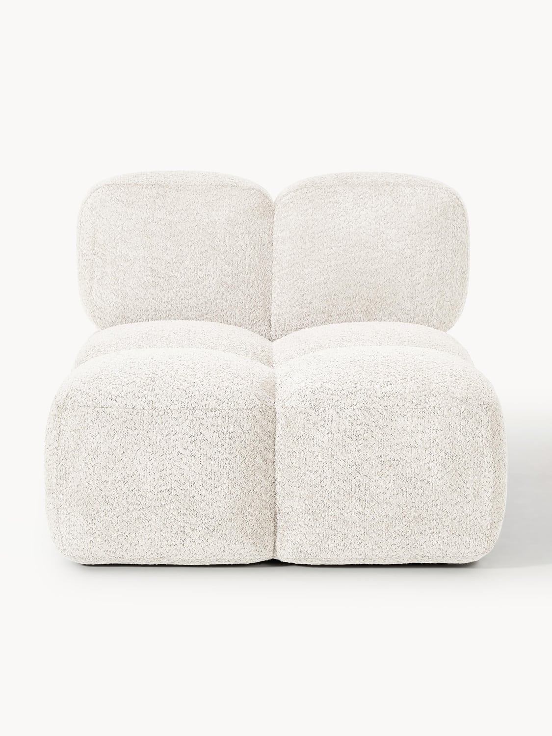 Tayla Middle Module in Teddy Bouclé — Off-White