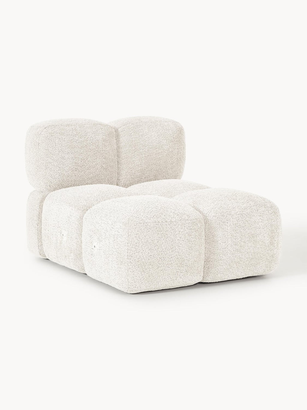 Tayla Middle Module in Teddy Bouclé — Off-White