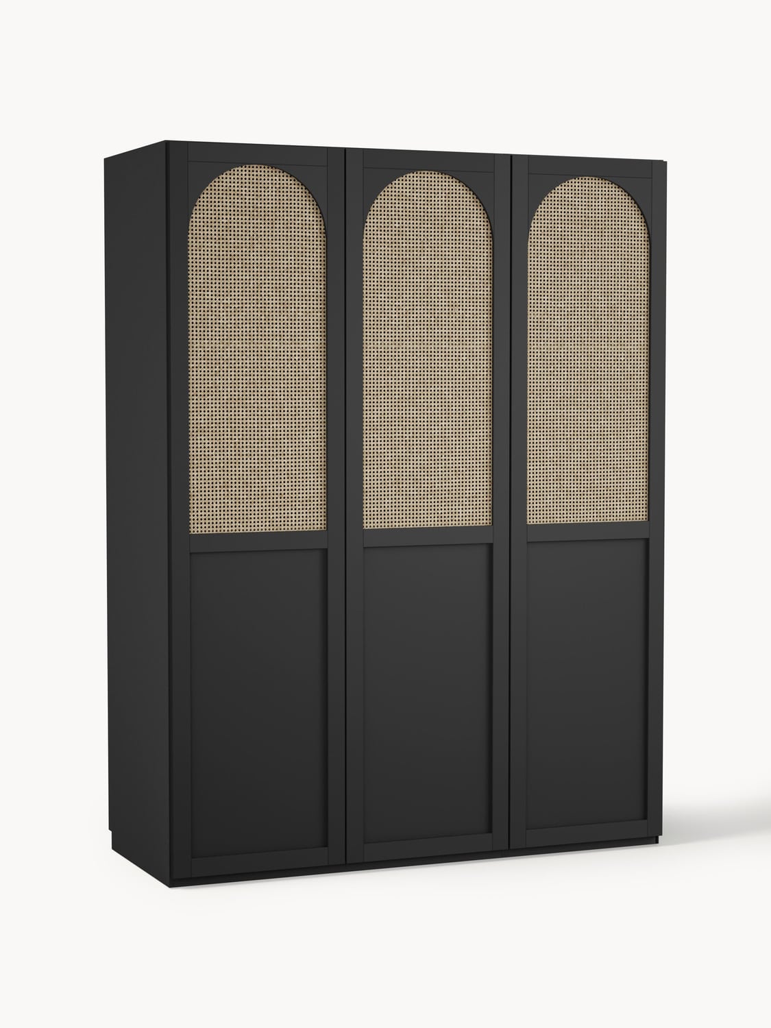 Jeanne Modular Hinged-Door Wardrobe, 150 cm Width, in various sizes — Anthracite