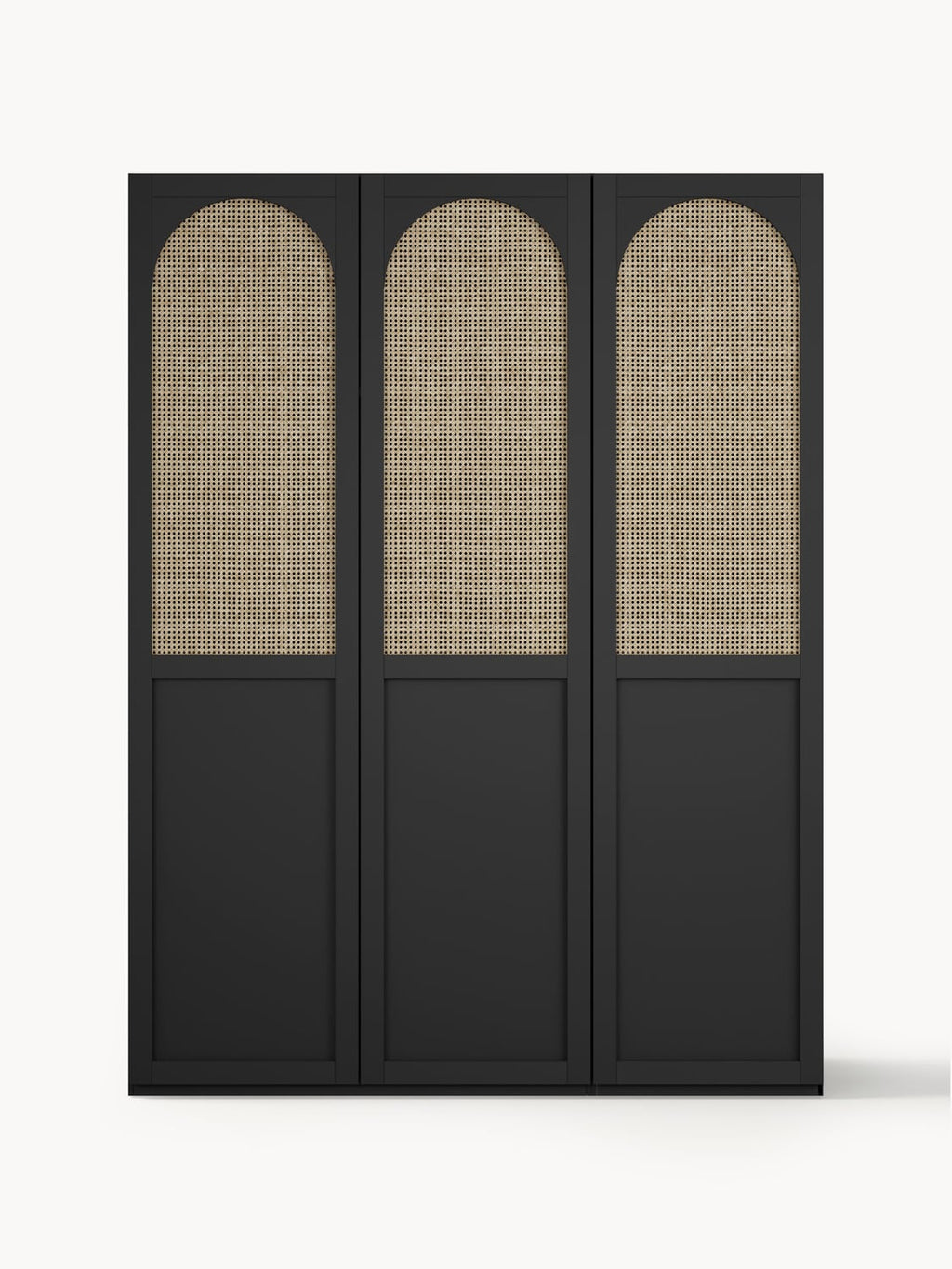 Jeanne Modular Hinged-Door Wardrobe, 150 cm Width, in various sizes — Anthracite