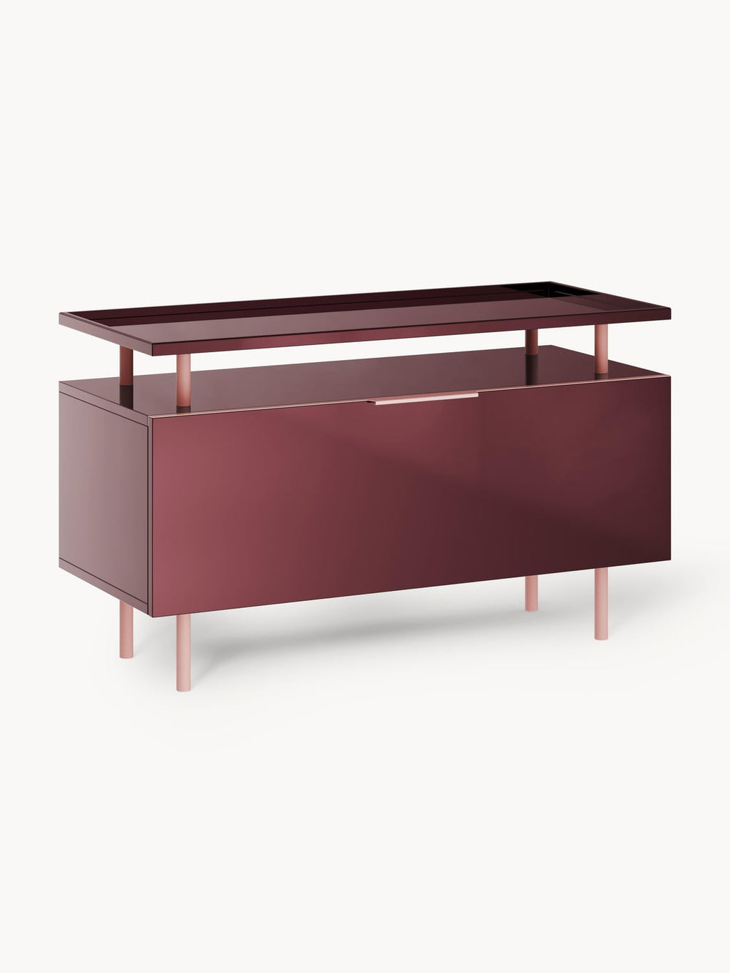 Lennie High-Gloss Sideboard — Slate Grey