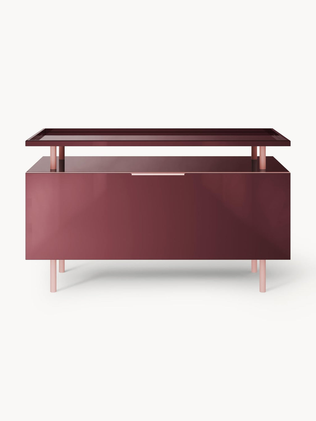 Lennie High-Gloss Sideboard — Slate Grey