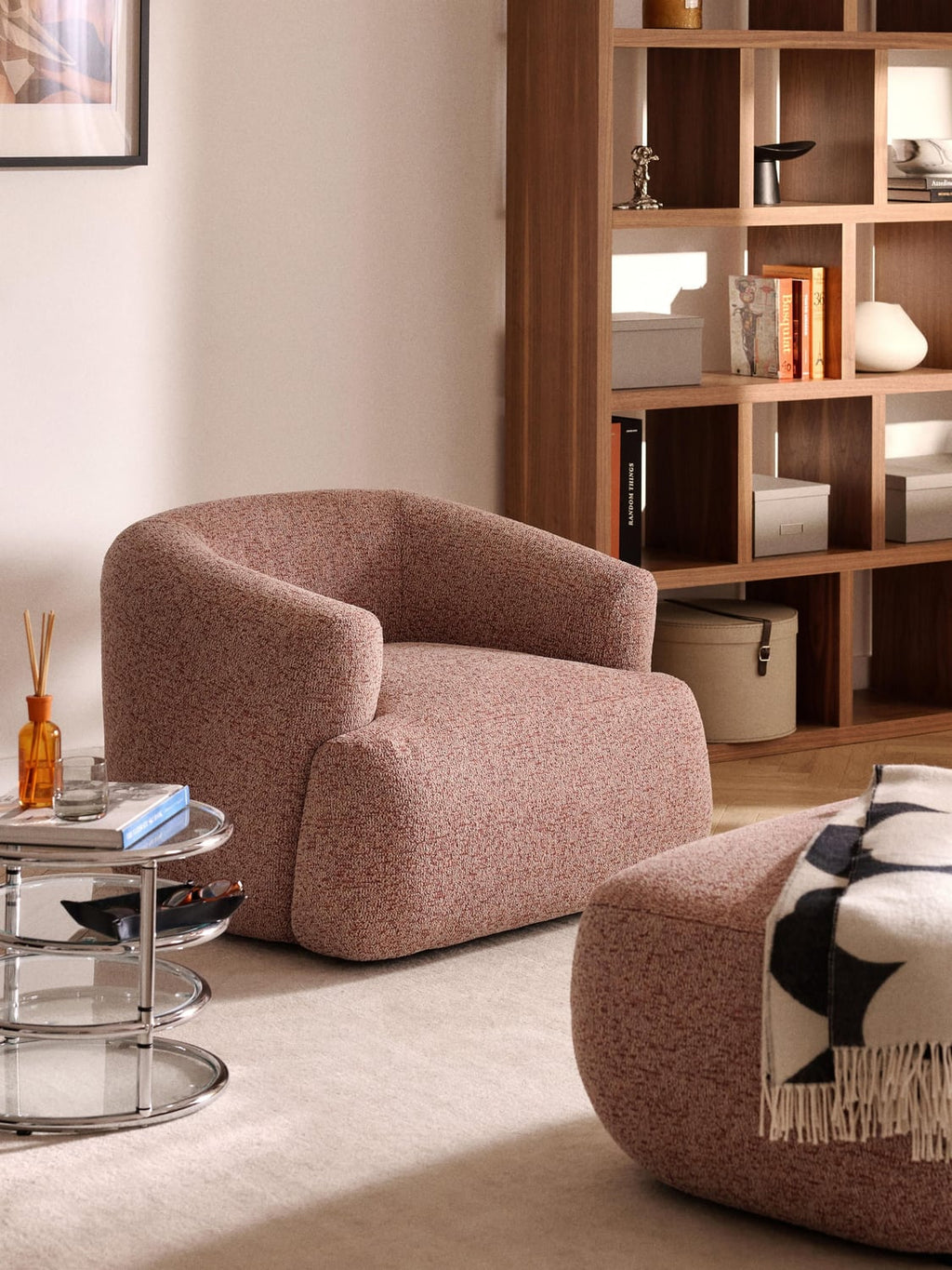 Sofia Bouclé Armchair — Taupe
