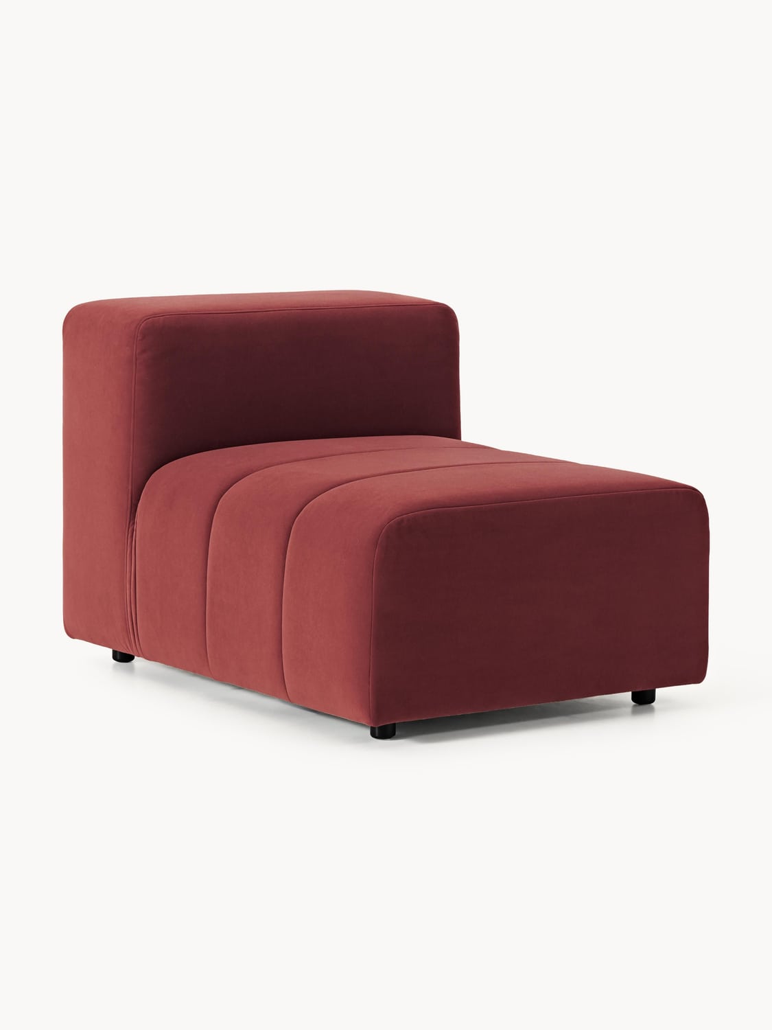 Lena Velvet-Middle Module — Burgundy