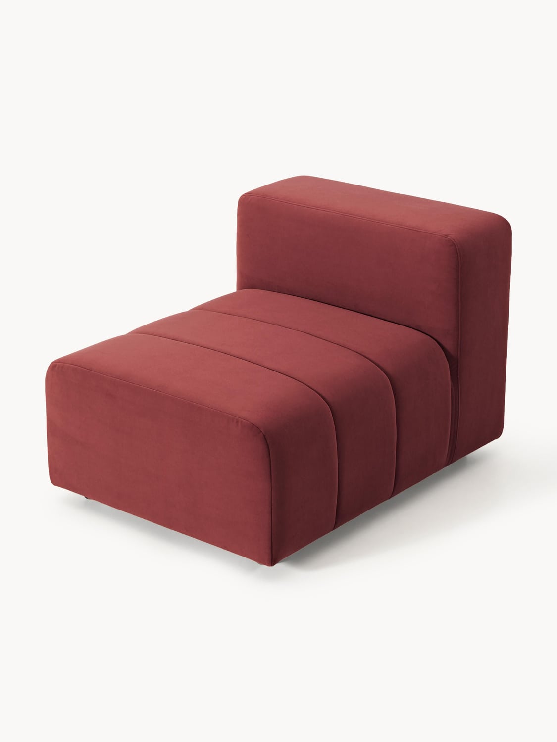 Lena Velvet-Middle Module — Burgundy
